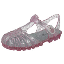 (Pink, UK 7 Infant) Girls Spot On Glitter Jelly Sandals H0353