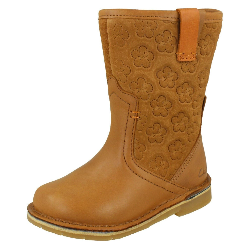 Clarks (Tan, Uk 7.5 Infant) Girls Casual Mid Calf Boots Comet Pop