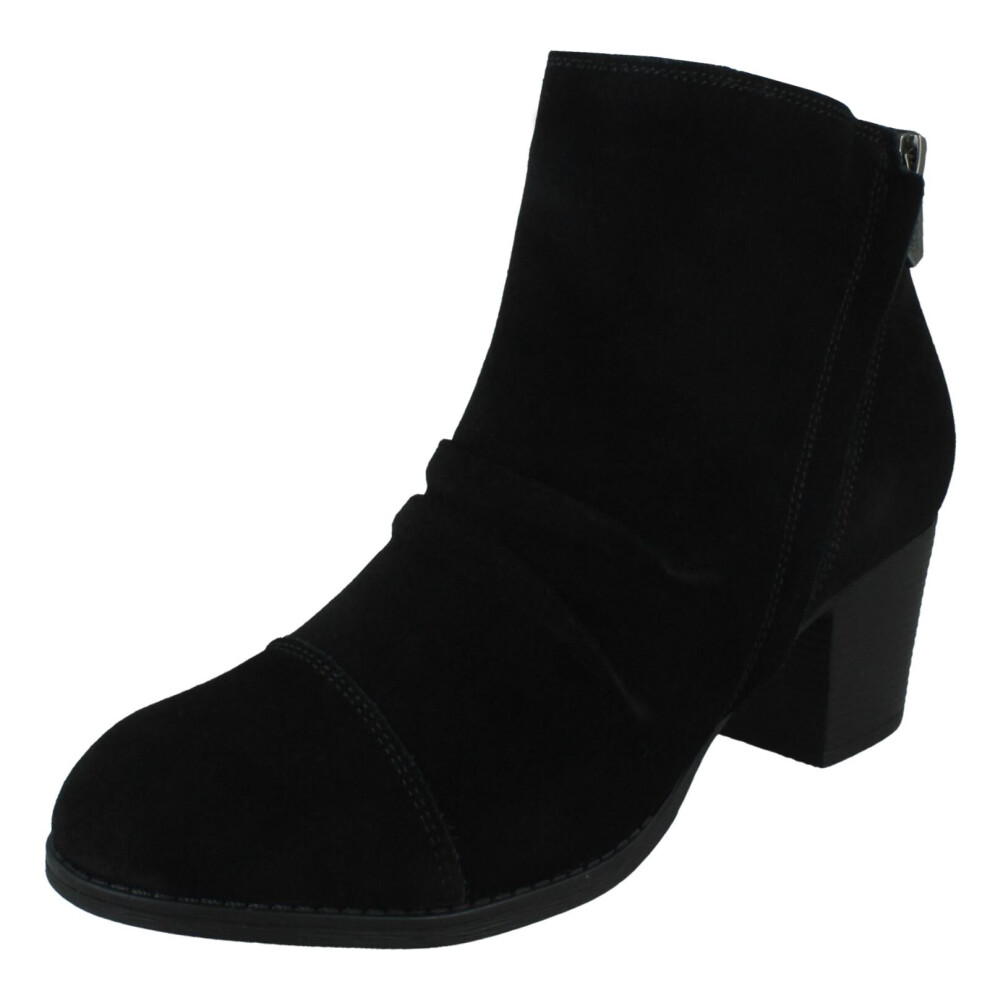 (Brown, UK 2) Ladies Skechers Ankle Boots Uptown Funk