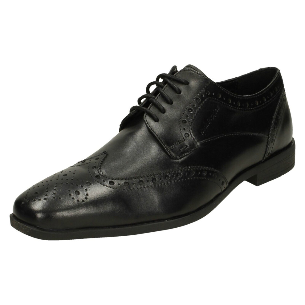 (Black, UK 11) Mens Hush Puppies Formal Shoes Elliot Brogue