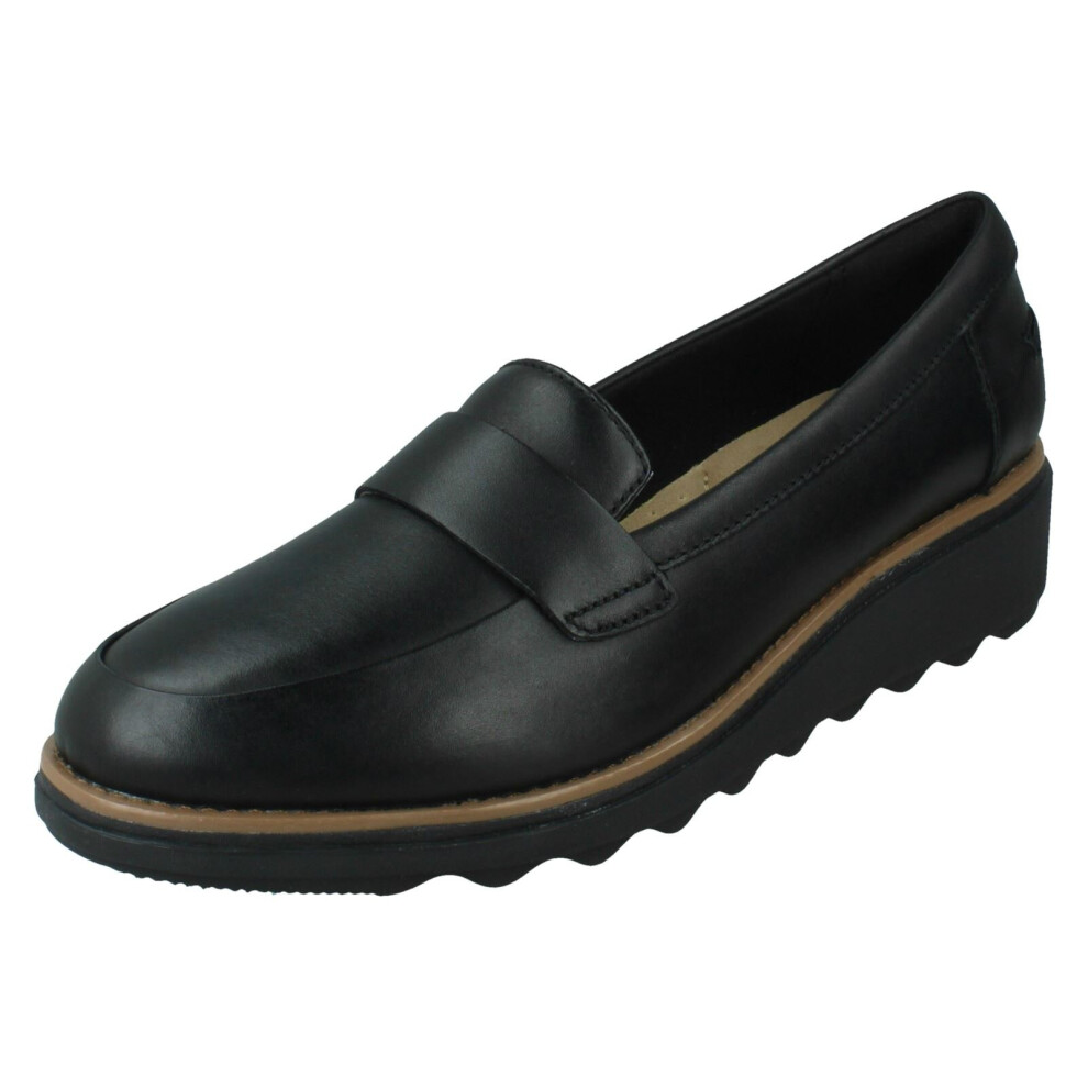 Clarks (Burgundy, Uk 4) Ladies Casual Slip On Shoes Sharon Gracie Red