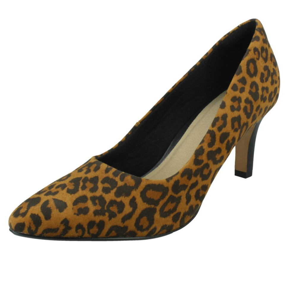 (Animal Print, UK 8) Ladies Clarks Formal Court Shoes Illeana Tulip