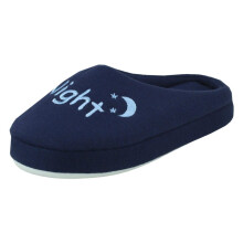 (Blue, UK 12/13 Child) Childrens Spot On Slip On Slippers K6431