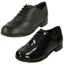(Black, UK 3.5 Child) Senior Girls Angry Angels by Startrite Brogue Style School Shoes Matilda
