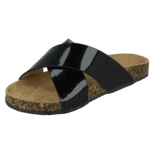 (Black, UK 4 Child) Girls Spot On Casual Sliders H0359