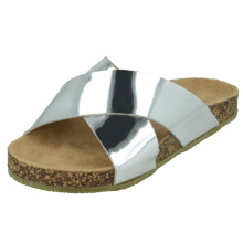 (Silver, UK 12 Child) Girls Spot On Casual Sliders H0359