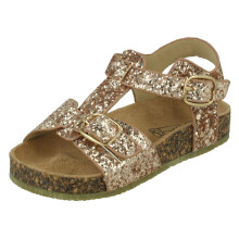 (Black, UK 1 Child) Girls Spot On Casual Sliders H0359