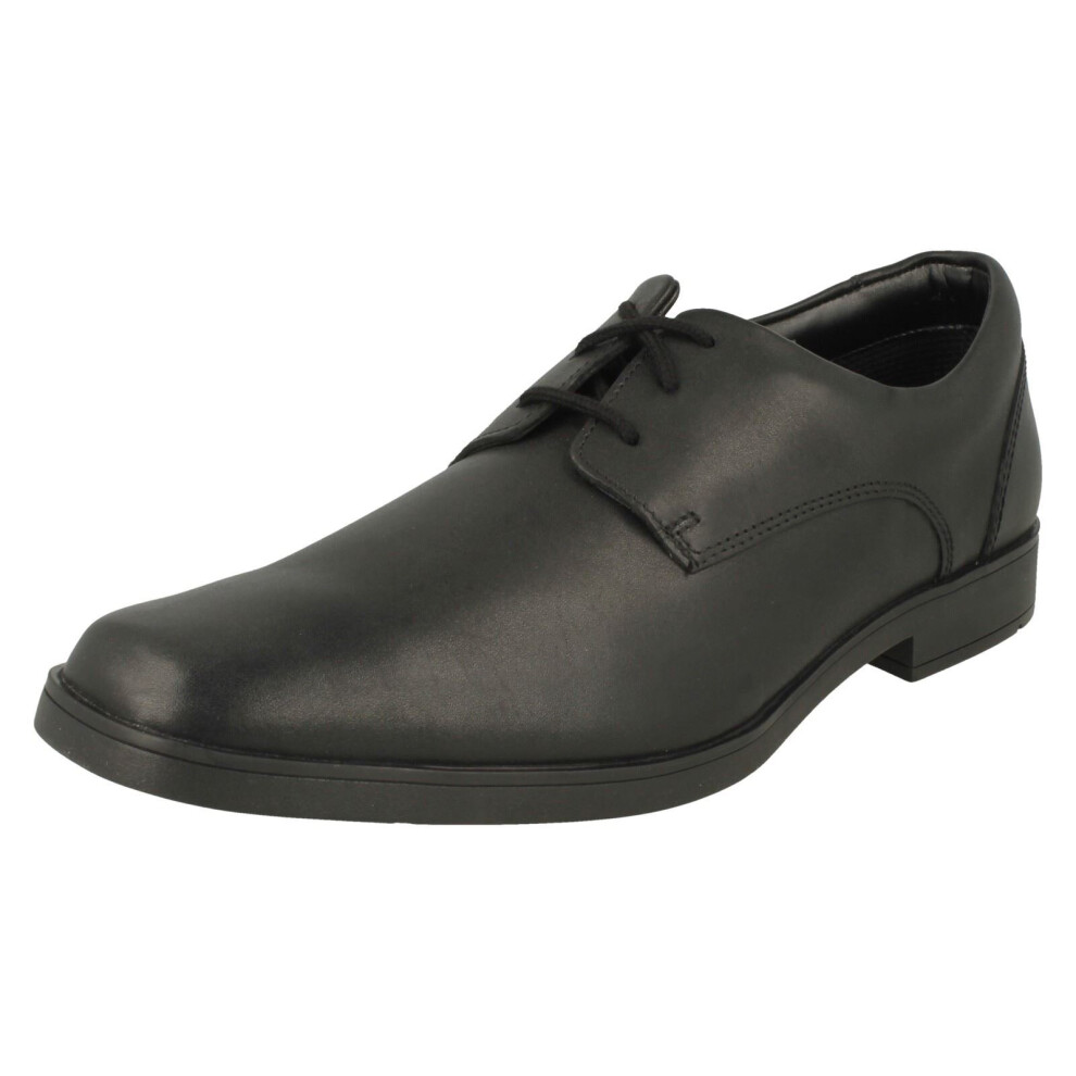 (Black, UK 6.5 Child) Boys Clarks Lace Up Formal Shoes Scala Edge Y