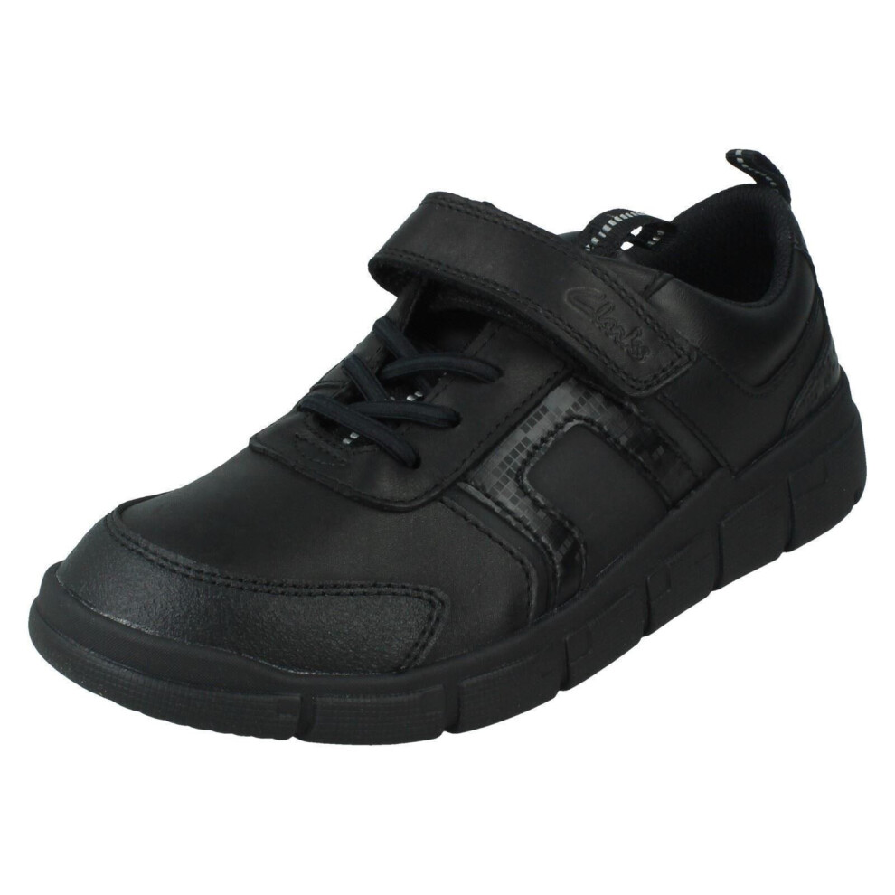 Clarks (Black, Uk 10.5 Child) Boys School Shoes Encode Bright