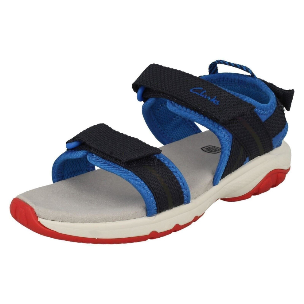 (Navy, UK 11.5 Child) Childrens Clarks Water Friendly Strappy Sandals Expo Sea K