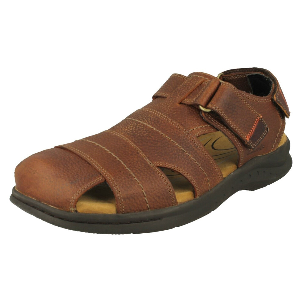 (Black, UK 7) Mens Clarks Ankle Strap Casual Sandals Hapsford Creek