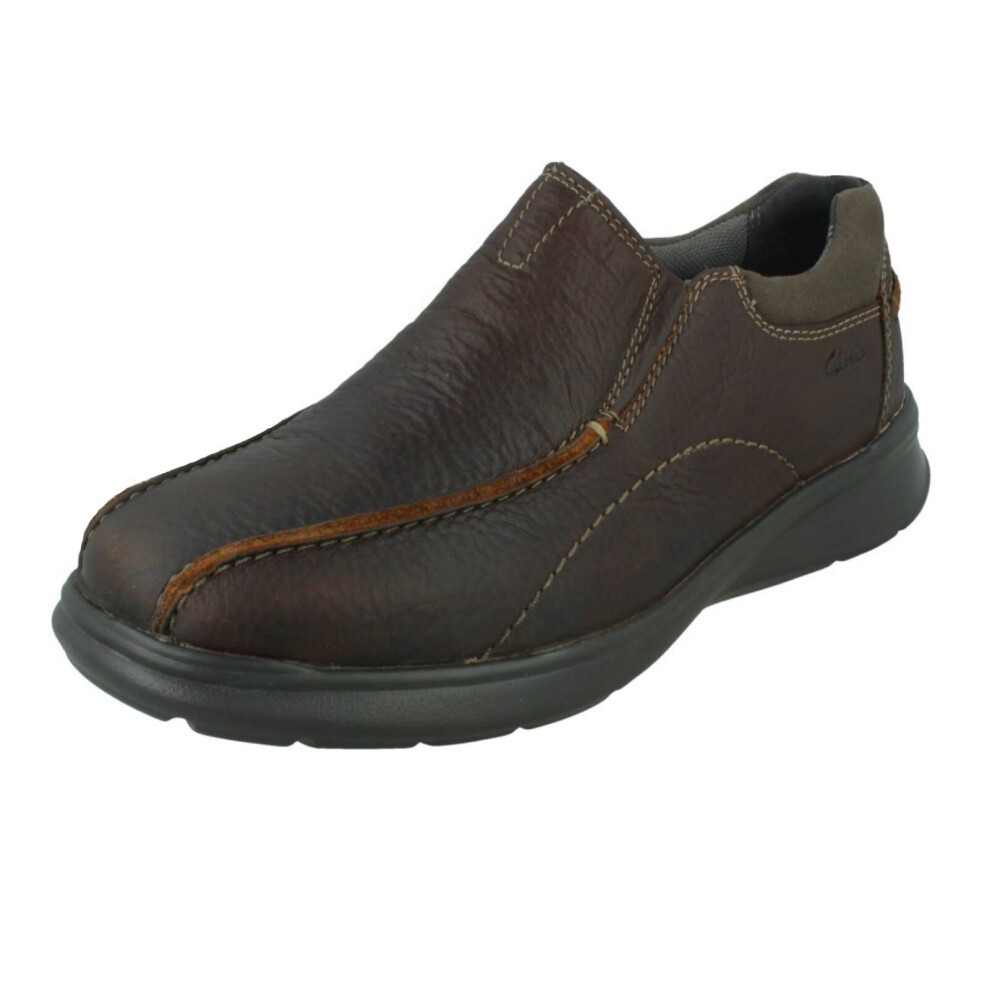 (Brown, UK 8) Mens Clarks Casual Slip On Shoes Cotrell Step