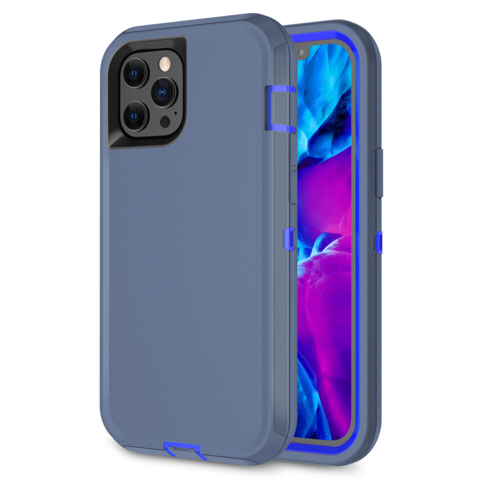 adventurer-defender-rugged-case-heavy-duty-cover-with-belt-holster--for-iphone-12-pro-max---screenless-edition---fits-otterbox-belt-clip----blue