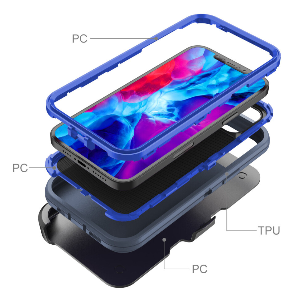 adventurer-defender-rugged-case-heavy-duty-cover-with-belt-holster--for-iphone-12-pro-max---screenless-edition---fits-otterbox-belt-clip----blue