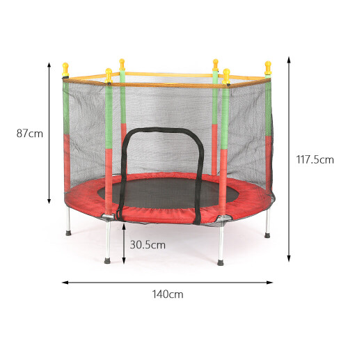 Kid Trampoline 5FT Exercise Jumping Bed Round W/Safety Enclosure Pad 2