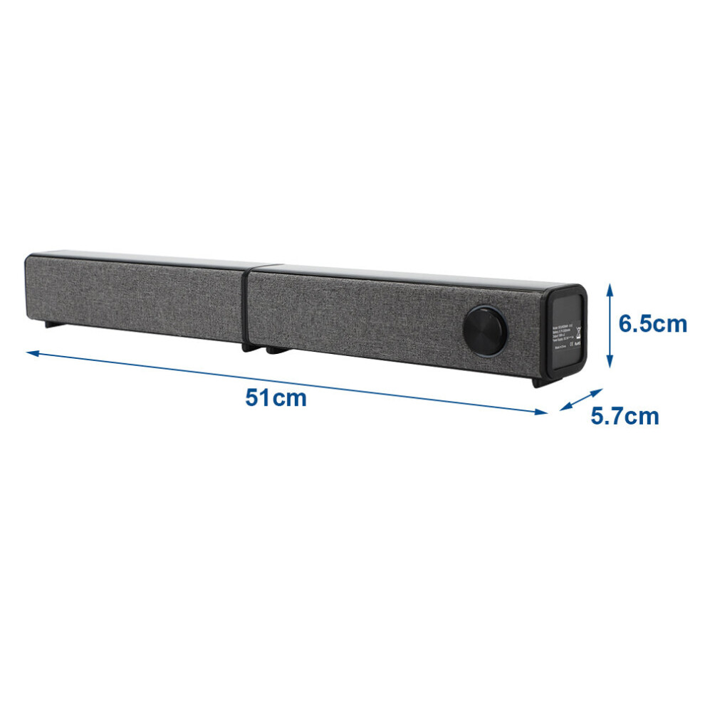 Detachable Surround Sound Bar System Wireless Bluetooth Soundbar Tv Black 711005726306