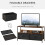 Homcom HOMCOM TV Cabinet, TV Console Unit w/ 2 Foldable Drawers Dark Grey 4