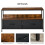 Homcom HOMCOM TV Cabinet, TV Console Unit w/ 2 Foldable Drawers Dark Grey 6