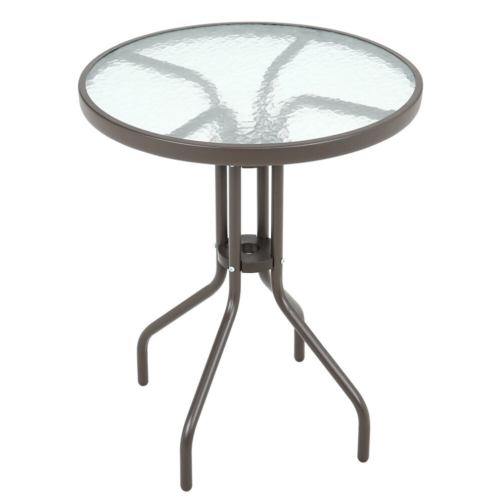 Glass Dining Table Bistro Patio Coffee Table Yard Garden Outdoor