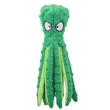 (green) Dog Plush Toys Octopus - No Stuffing Dog Squeaky Toys with Crinkle Paper for Puppy Teething, Durable Dog Chew Toys Dogs Training and Playing Toys