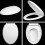 (O- shape) Family Toliet Seat Soft Close with Quick Release 7