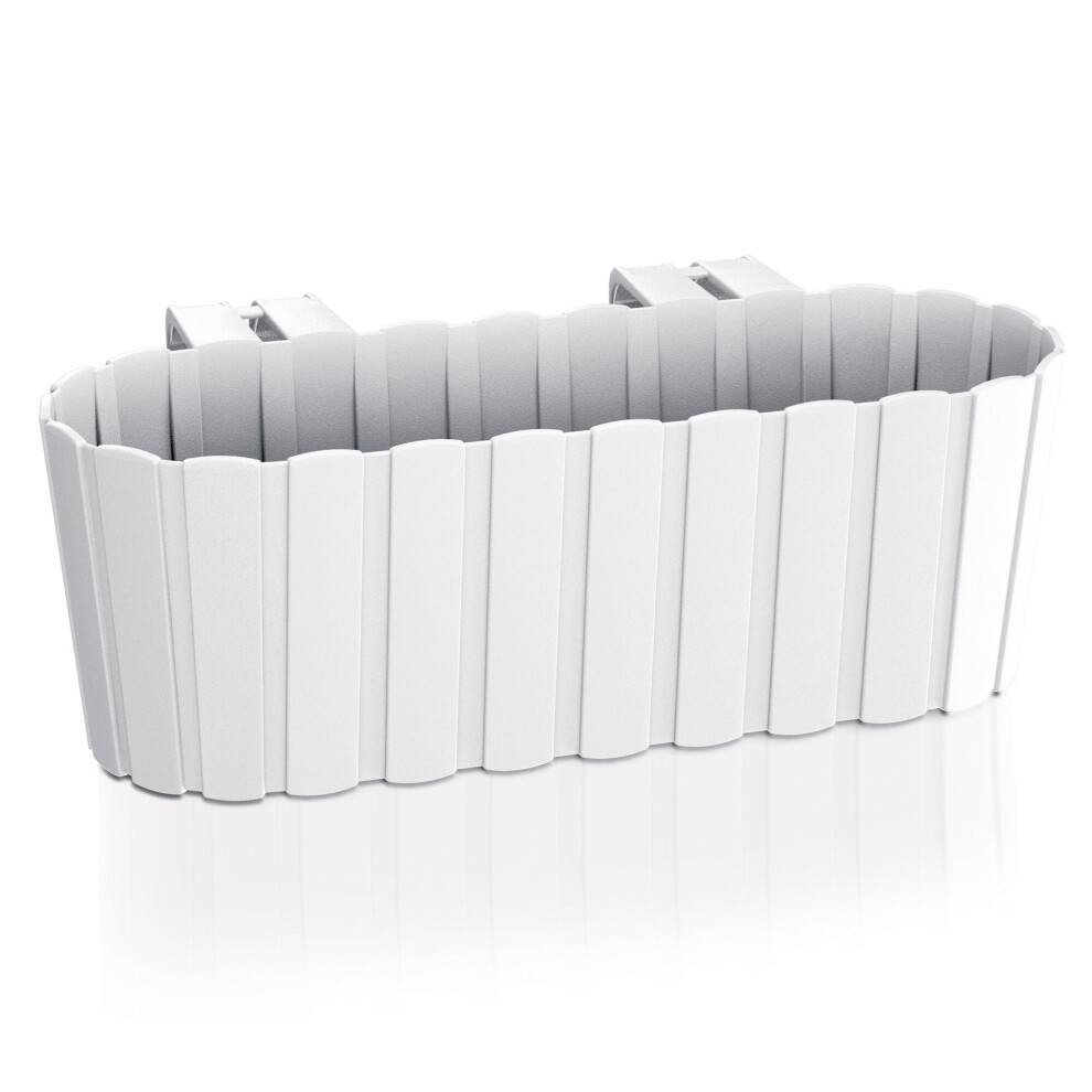 Prosperplast (, 2) Plastic Balcony Hanging Flower Plant Outdoor Pot White