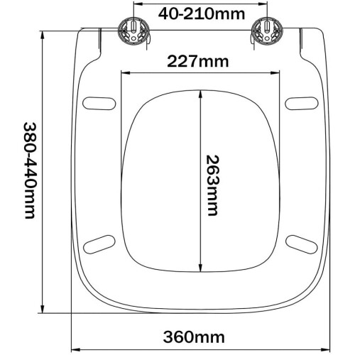 (Square shape) Family Toliet Seat Soft Close with Quick Release 1