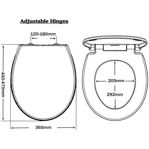 (O- shape) Family Toliet Seat Soft Close with Quick Release 1