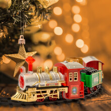 The Christmas Workshop 81010 Christmas Train Track with 3 Carriages