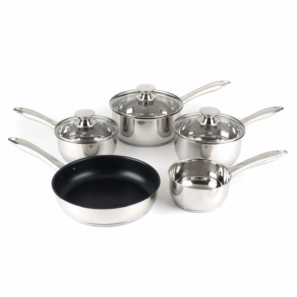 Russell Hobbs  Silver 5 Piece Stainless Steel Pan Set, Sports Direct - Image 7