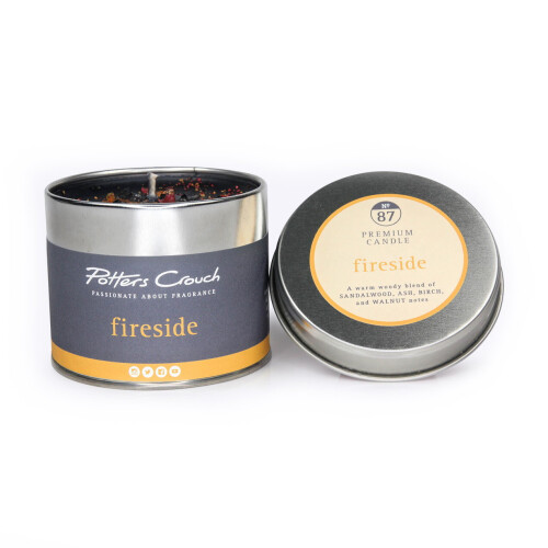 Potters Crouch Premium Scented Fragranced Tin Candle - Fireside No.87