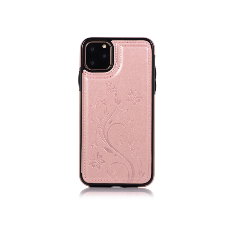 F04 All-Inclusive Leather Butterfly Embossed Mobile Phone Protective Shell With Multi-Slot Leather Case For Iphone 12/12Pro 750910236371