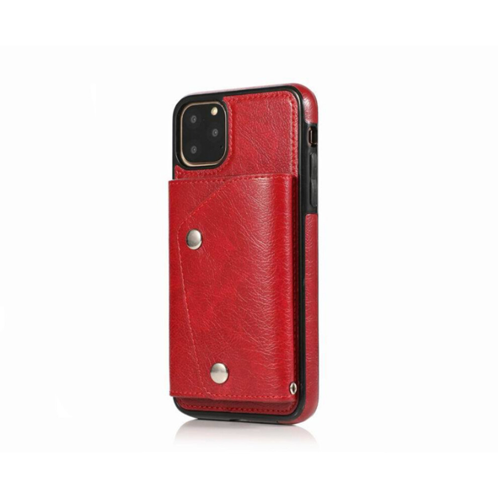 F09 All-Inclusive Leather Mobile Phone Holster With Shatter-Resistant Shell Multi-Slot Back Cover Bracket For Iphone 12/12Pro 750910236524