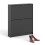 Matt Black Shoe cabinet with 2 tilting doors and 1 layer - Shoes 3