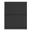 Matt Black Shoe cabinet with 2 tilting doors and 1 layer - Shoes 2