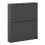 Matt Black Shoe cabinet with 2 tilting doors and 1 layer - Shoes 6