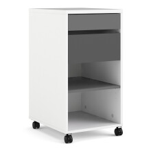 White Grey Function Plus Mobile file cabinet 2 drawers + 1 shelf White Grey - Function Plus