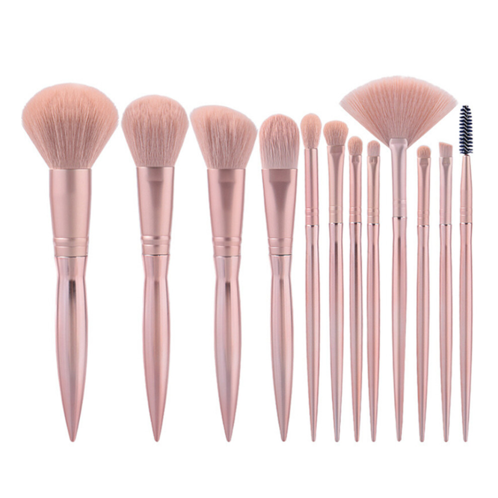 G55 12PCS Makeup Brush Set Eye Shadow Brush Fiber Foundation Brush Beauty Tool Travel Makeup Brush Blending Brushes Set