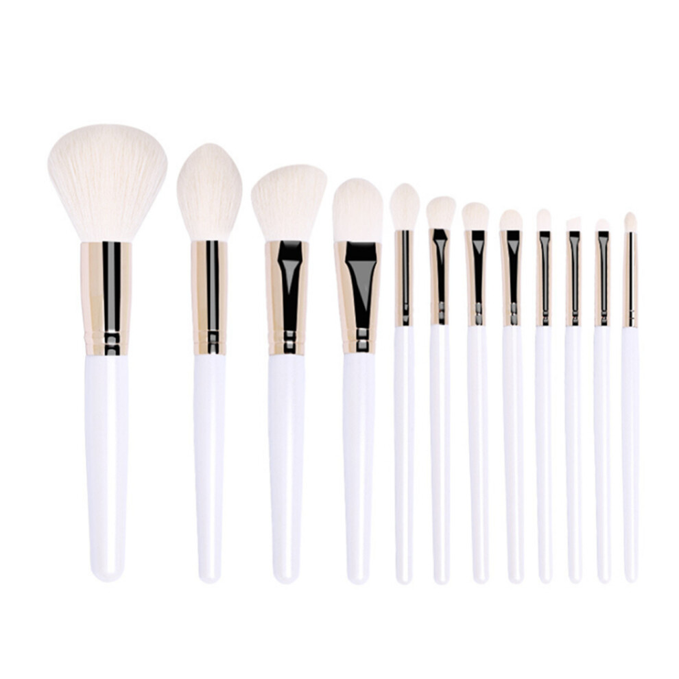 G56 12PCS Makeup Brush Set Eye Shadow Brush Fiber Foundation Brush Beauty Tool Travel Makeup Brush Blending Brushes Set