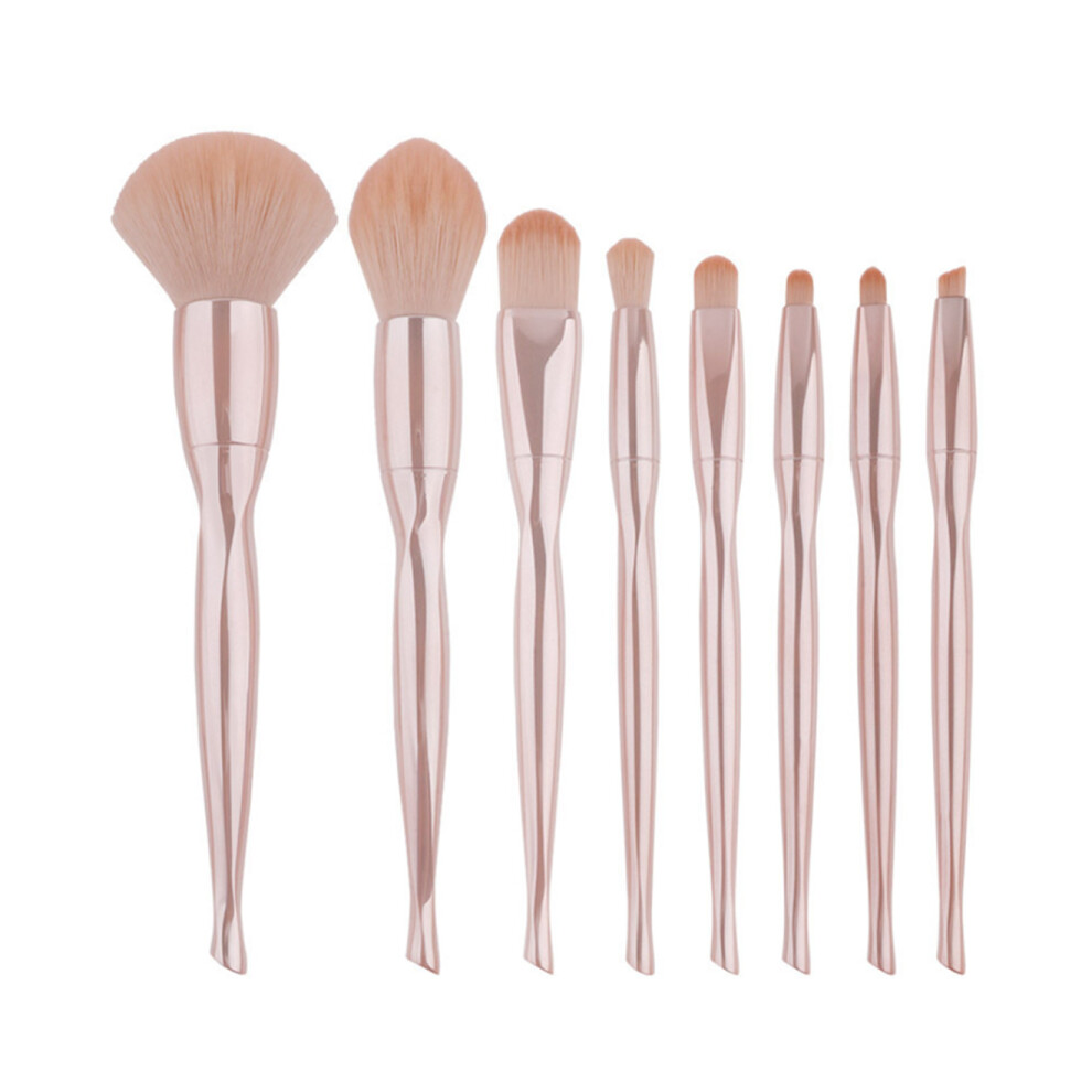 G62 8PCS Makeup Brush Set Eye Shadow Brush Fiber Foundation Brush Beauty Tool Travel Makeup Brush Blending Brushes Set
