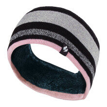 (One Size, Streifen Schwarz Hellrosa) Heat Holders - Heat Holders Damen Thermo Winter Stirnband mit Fleece Innen Stricken