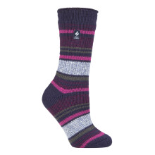 (04-Aug, Blaues Band (Barcelona)) Heat Holders - Heat Holders - Damen Warm Innen Fleece Thermo Flauschige Socken für Geschenk