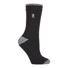 (04-Aug, Schwarz / Weiß H&T (Prag)) Heat Holders - Heat Holders - Damen Warm Innen Fleece Thermo Flauschige Socken für Geschenk