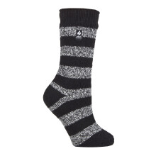 (37-42, Schwarz / Weiß (Tuscuny)) Heat Holders - Heat Holders - Damen Warm Innen Fleece Thermo Flauschige Socken für Geschenk