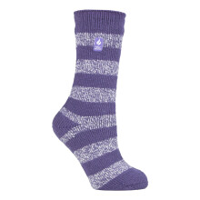 (37-42, Maulbeerviolett / Weiß (Tuscuny)) Heat Holders - Heat Holders - Damen Warm Innen Fleece Thermo Flauschige Socken für Geschenk