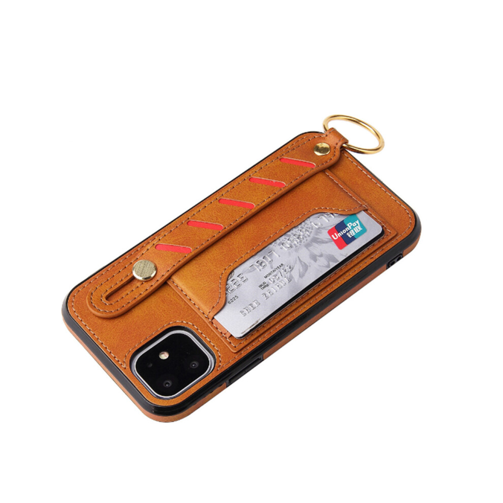 F58 Multi-Function Card Holster Mobile Phone Bumper Card Holder Mobile Phone Anti-Fall Protective Cover For Iphone 12 6.1 Inches 750910237996