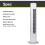PRODEX Tower Fan, 29 Inch, 3 Speed Settings, White, Prodex PX5229W 3