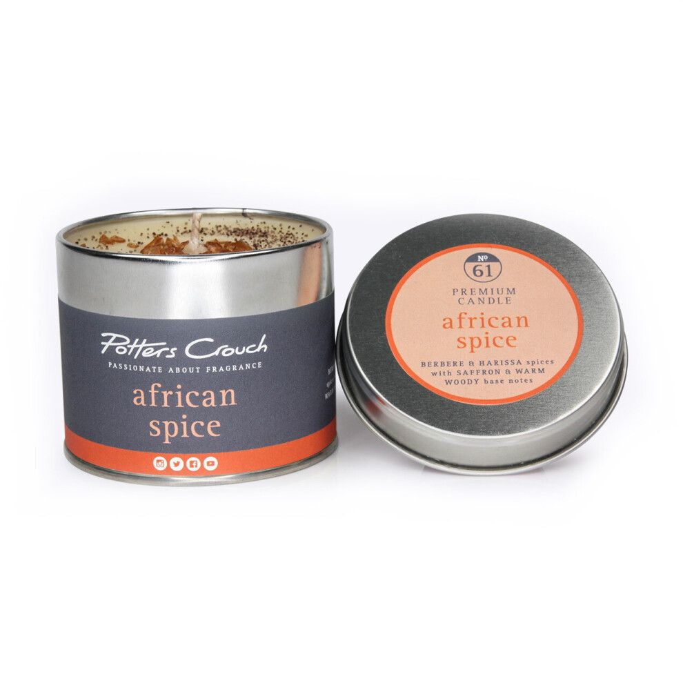 Potters Crouch Premium Scented Tin Candle - African Spice No.61