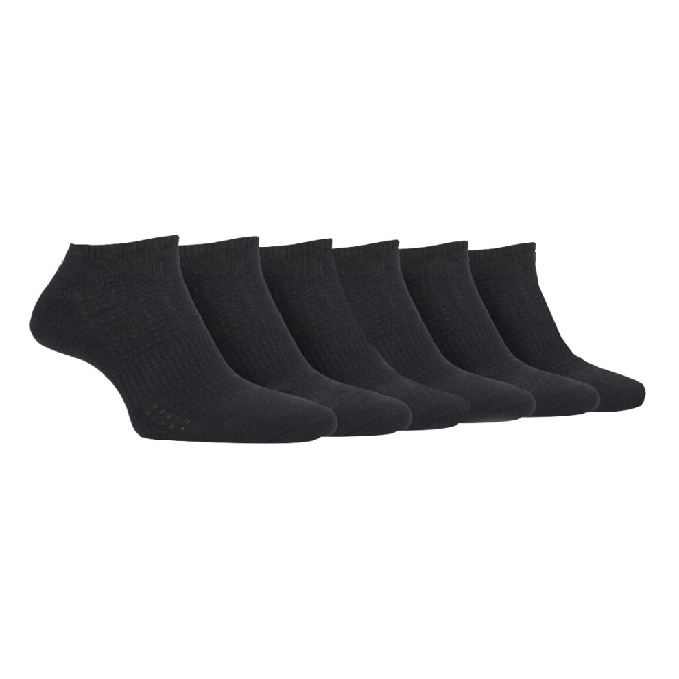 (Black) JEEP - 6 Pairs Ladies Performance Poly Low Ankle Length Trainer Socks