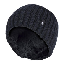 (7-10 Years, Schwarz) Heat Holders - Heat Holders - Mädchen Warme Plüsch Mütze mit Pompon | Winter StrickMütze Bommel